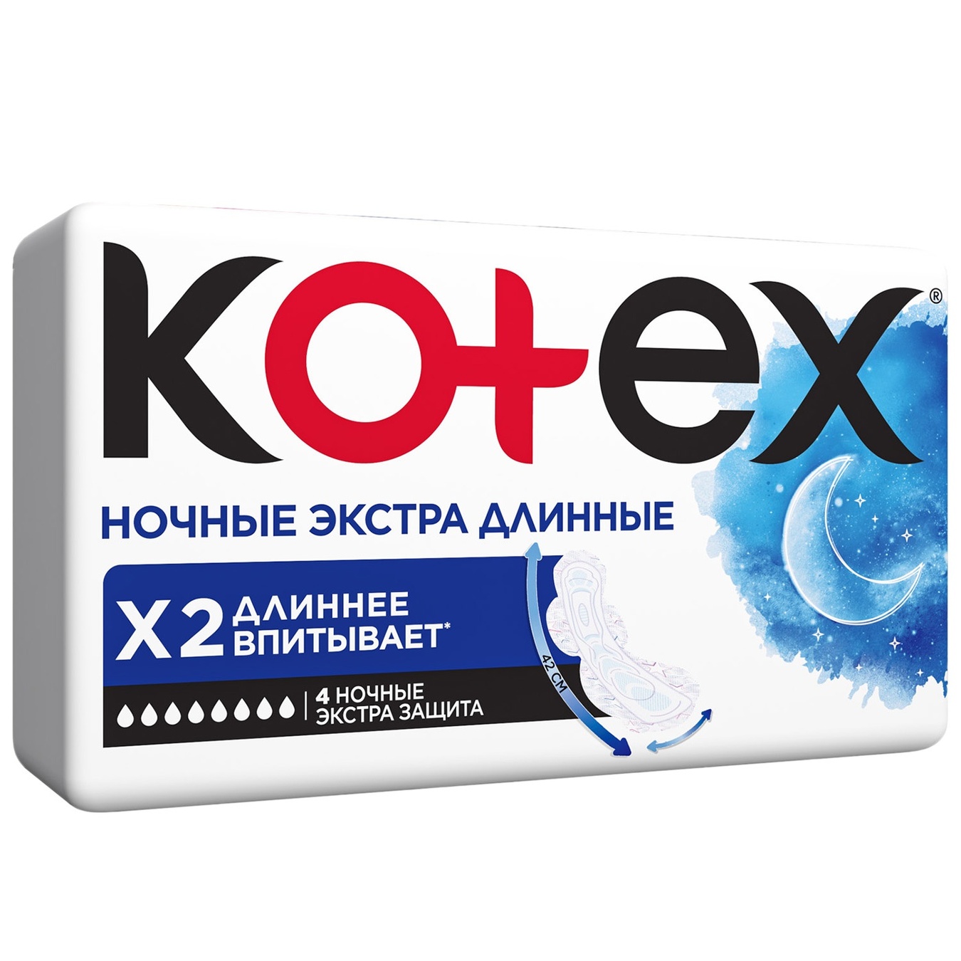 

Прокладки Kotex Extra Long ночные гигиенические 4шт