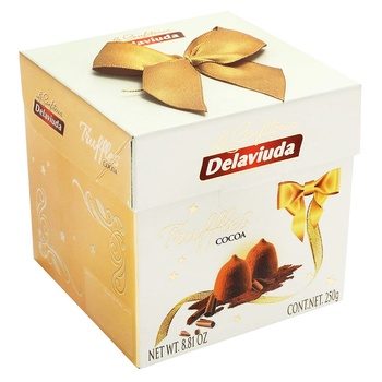 Конфеты Delaviuda Трюфель с какао 250г - купить, цены на Auchan - фото 1