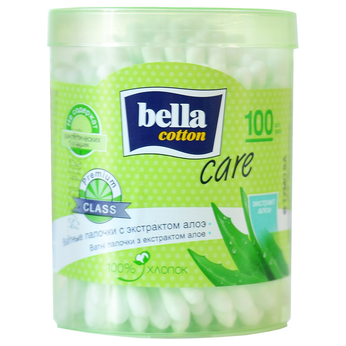 

Палочки ватные Bella Cotton Care с экстрактом алоэ 100шт