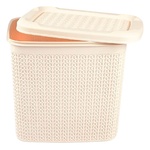 Ucsan Plastic Knit Rectangular Basket with Lid 10l