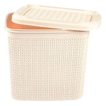 Кошик Ucsan Plastic Knit прямокутний з кришкою 10л - купити, ціни на Ідеал - фото 1