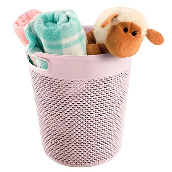 Кошик Ucsan Plastic Drop круглий пурпурно-рожевий 12л - купити, ціни на - фото 1