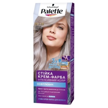 Крем-краска Palette Интенсивный цвет 10-19 Холодный серебристый блонд