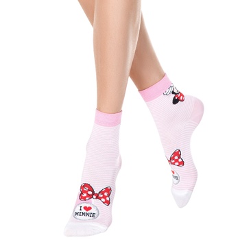 Conte Elegant Disney Light Pink Women's Socks 23s - buy, prices for ULTRAMARKET - photo 2