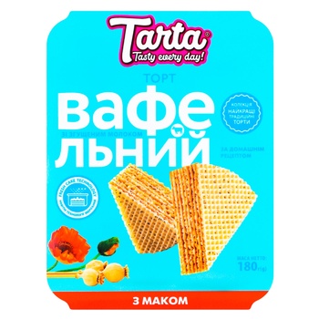 Tarta Waffle Cake with Condensed Milk and Poppy Seeds 180g - buy, prices for Auchan - photo 2