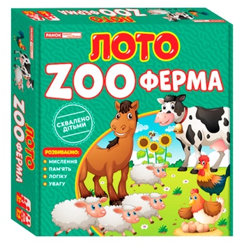 Игра настольная Ранок Лото ZOO ферма - купить, цены на ЕКО Маркет - фото 1