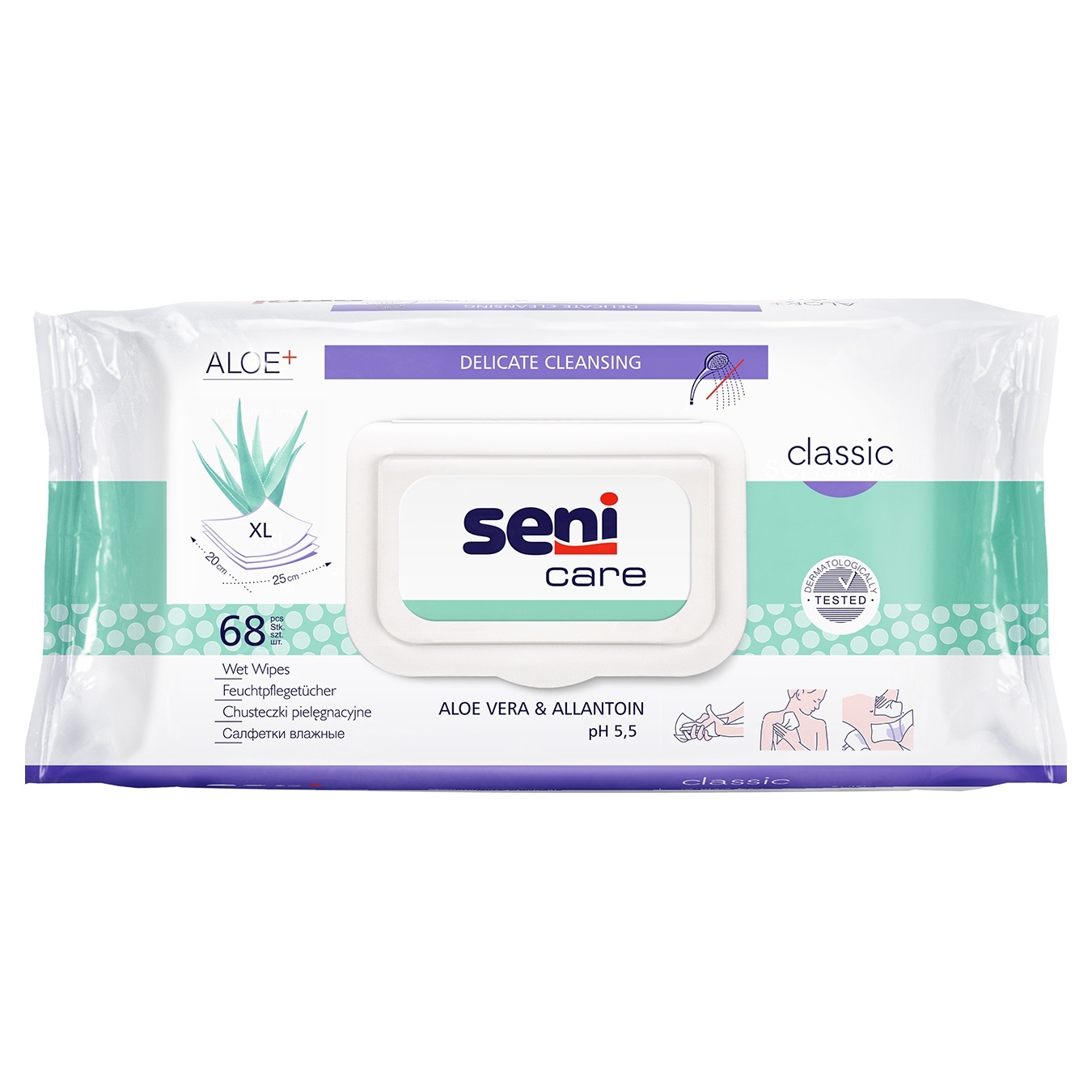 

Салфетки влажные Seni Care Classic 68шт