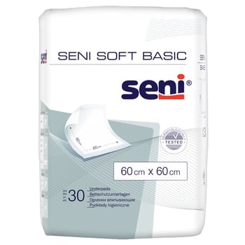 Пеленки гигиенические Seni Soft Basic 60х60см 30шт - купить, цены на МегаМаркет - фото 2