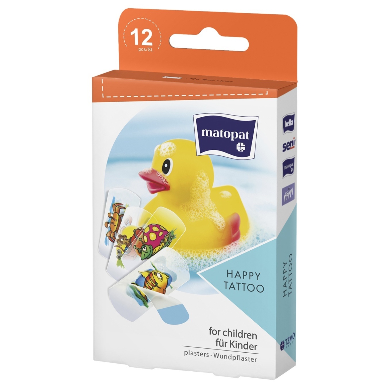 

Пластырь медицинский Matopat Happy Tatto 12шт