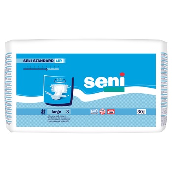 Seni Standard Air Diapers for adults Large 3 (100-150 cm) 6 drops 30pcs - buy, prices for METRO - photo 2