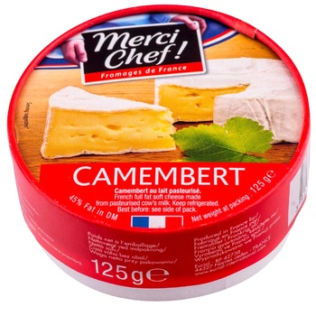 Camembert Merci Chef 45% 125g Camembert Merci Chef 45% 125g - buy, prices for - photo 1