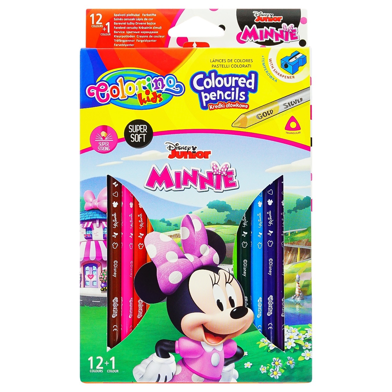 

Карандаши Colorino Minnie 12+1 цветов + точилка