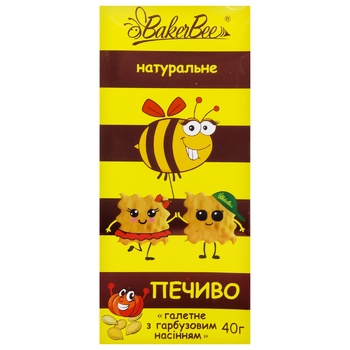 Печиво BakerBee з гарбузовим насінням 40г - купити, ціни на Grono - фото 2