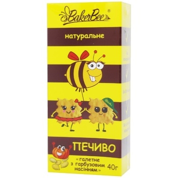 Печиво BakerBee з гарбузовим насінням 40г - купити, ціни на Grono - фото 1