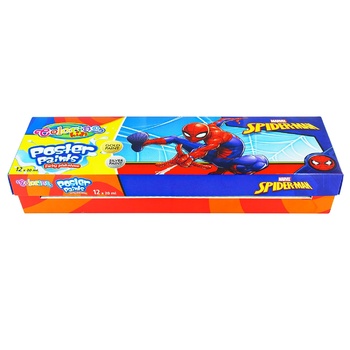 Colorino Spider-Man Gouache 12 colors 12pcs*20ml - buy, prices for Auchan - photo 1