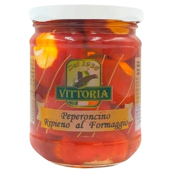 Vittoria Pepper Stuffed with Cheese 212ml - buy, prices for - photo 1