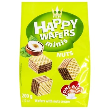 Вафлі Flis Happy Wafers лісовий горіх 200г - купити, ціни на Таврія В - фото 2