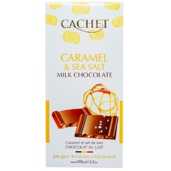 Cachet with caramel and sea salt milk chocolate 100g - buy, prices for Tavria V - photo 1