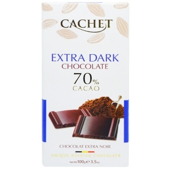 Cachet Extra Black Chocolate 70% 100g - buy, prices for COSMOS - photo 1