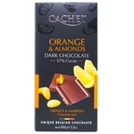 Cachet with almonds and orange dark chocolate 57% 100g