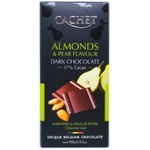 Cachet with almonds and pear dark chocolate 57% 100g