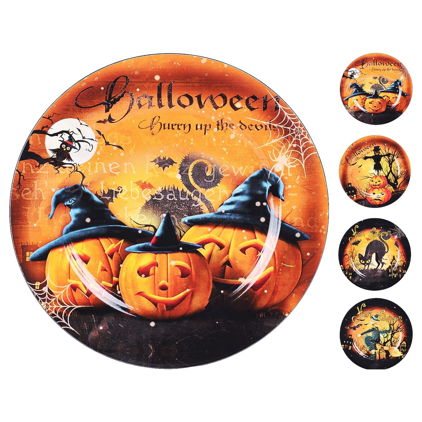 

Тарелка Halloween пластиковая 33см