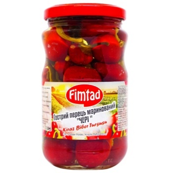 Fimtad Cherry Marinated Hot Peppers 340g - buy, prices for COSMOS - photo 1