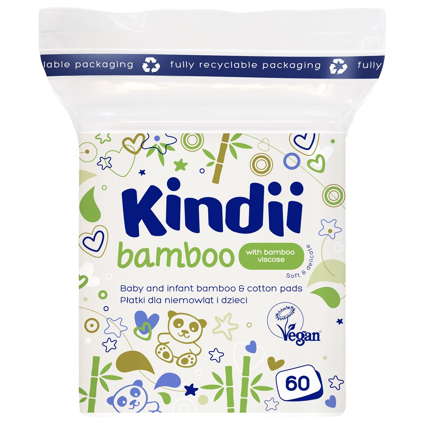 

Диски ватные Kindii Bamboo для детей 60шт