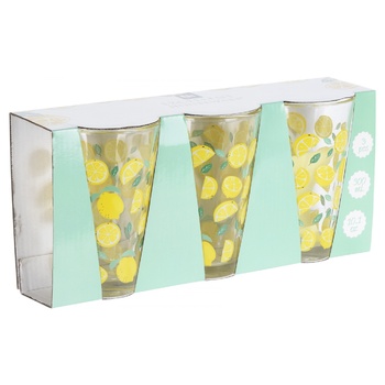 Lemons Set of Glasses 300ml 3pcs - buy, prices for Auchan - photo 1