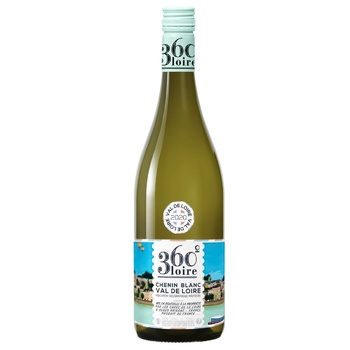 Вино 360 Loire Val De Loire Chenin Blanc біле сухе 0,75л - купити, ціни на Auchan - фото 1