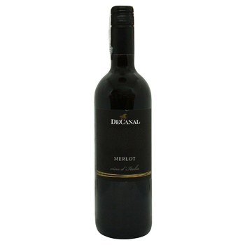 Вино De Canal Merlot Italia Varietale червоне сухе 0,75л - купити, ціни на КОСМОС - фото 1