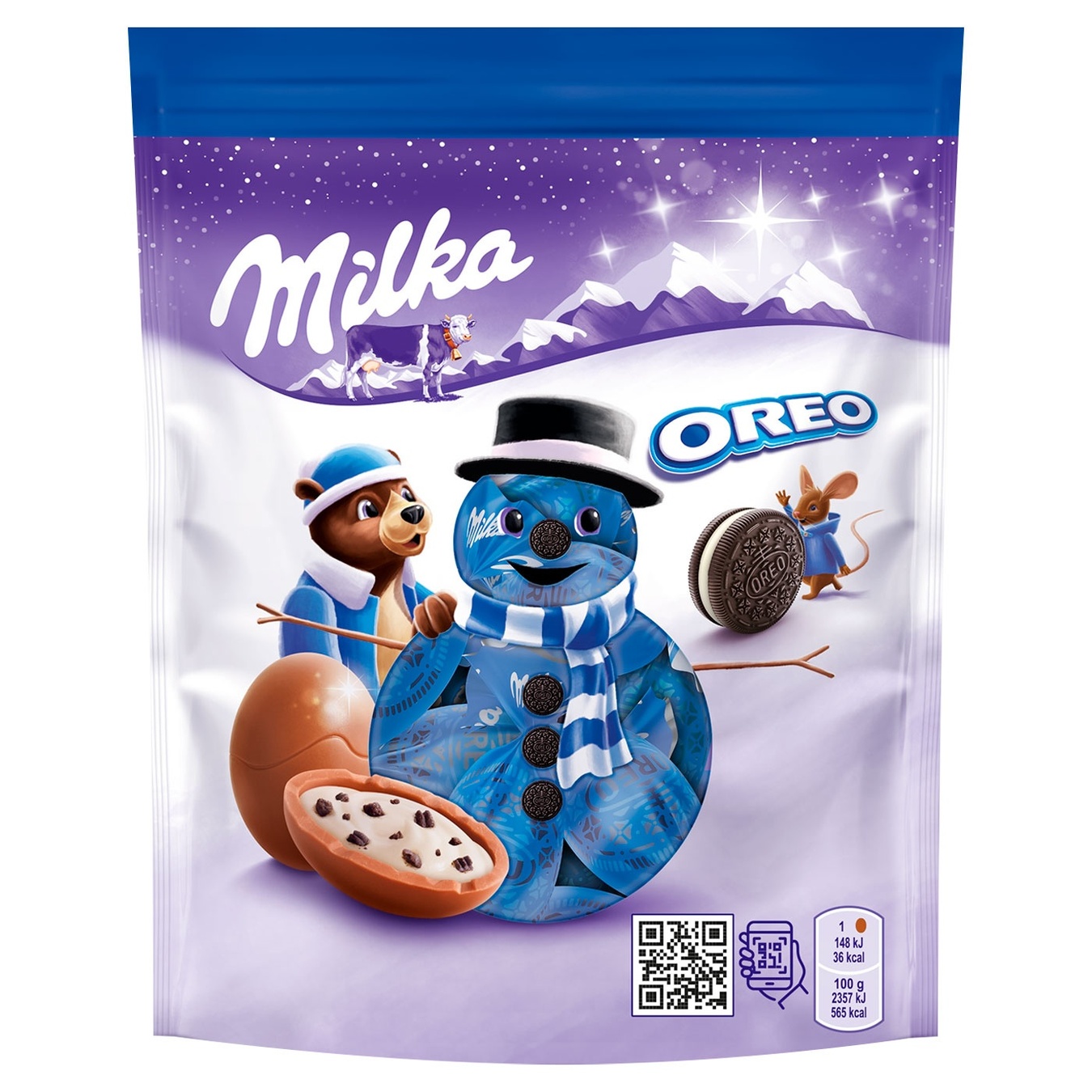 

Яйцо шоколадное Milka Daim с кусочками печенья Oreo 86г