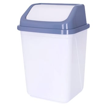 Violet House Grey Garbage Basket with Lid 20l