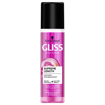 Экспресс-кондиционер GLISS Supreme Length для длинных волос склонных к повреждениям и жирности 200мл