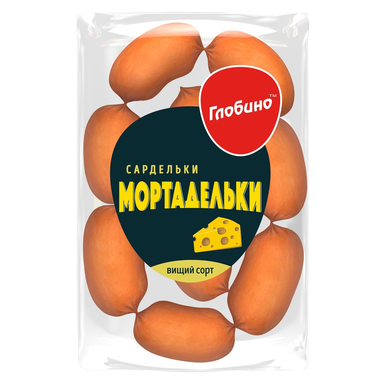 

Сардельки Мортадельки Глобино высшего сорта в натуральной оболочке