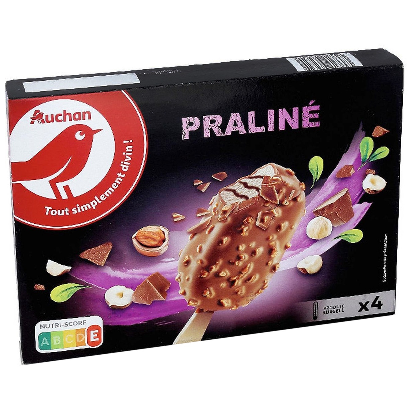 

Мороженое Ашан Пралине 4шт 280г