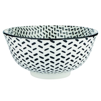 Black and White Porcelain Salad bowl 15cm - buy, prices for Auchan - photo 2