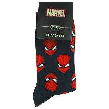 Носки мужские DiWaRi Marvel р.29 темно-синий - купить, цены на КОСМОС - фото 1