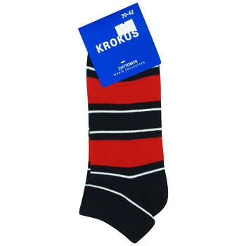 Krokus Men's Socks Short s.39-42 Blue-Red Wide Stripe - buy, prices for - photo 1