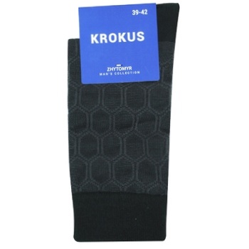 Krokus Jacquard High Men's Socks s.39-42 Grey - buy, prices for COSMOS - photo 1