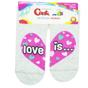 Conte-Kids Pretty Tootsies Light Grey Children's Socks s.20 - buy, prices for COSMOS - photo 1