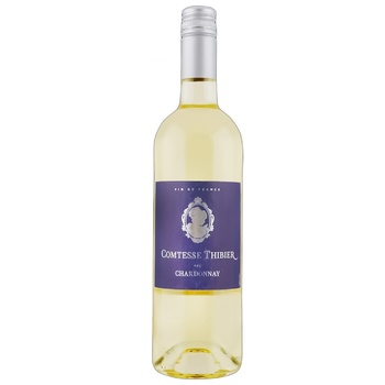 Comtesse Thibier Chardonnay White Dry Wine 11.5% 0.75l - buy, prices for Auchan - photo 1