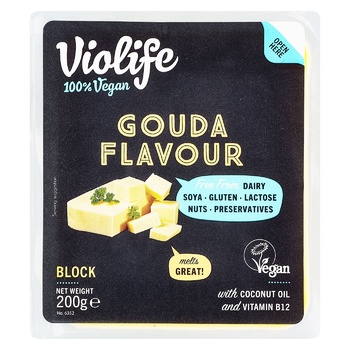 Violife Gouda Flavour Gluten-Free Food Product with Coconut Oil 200g - buy, prices for EKO Market - photo 1