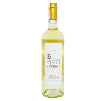 Вино Yvon Mau Comte du Haut Lescourey Moelleux белое полусухое 11% 0,75л - купить, цены на Auchan - фото 1