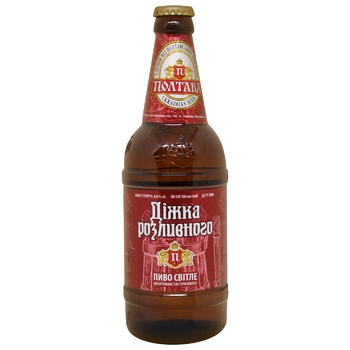 Poltava Draft Barrel Light Filtered Beer 4% 0.5l - buy, prices for Tavria V - photo 1