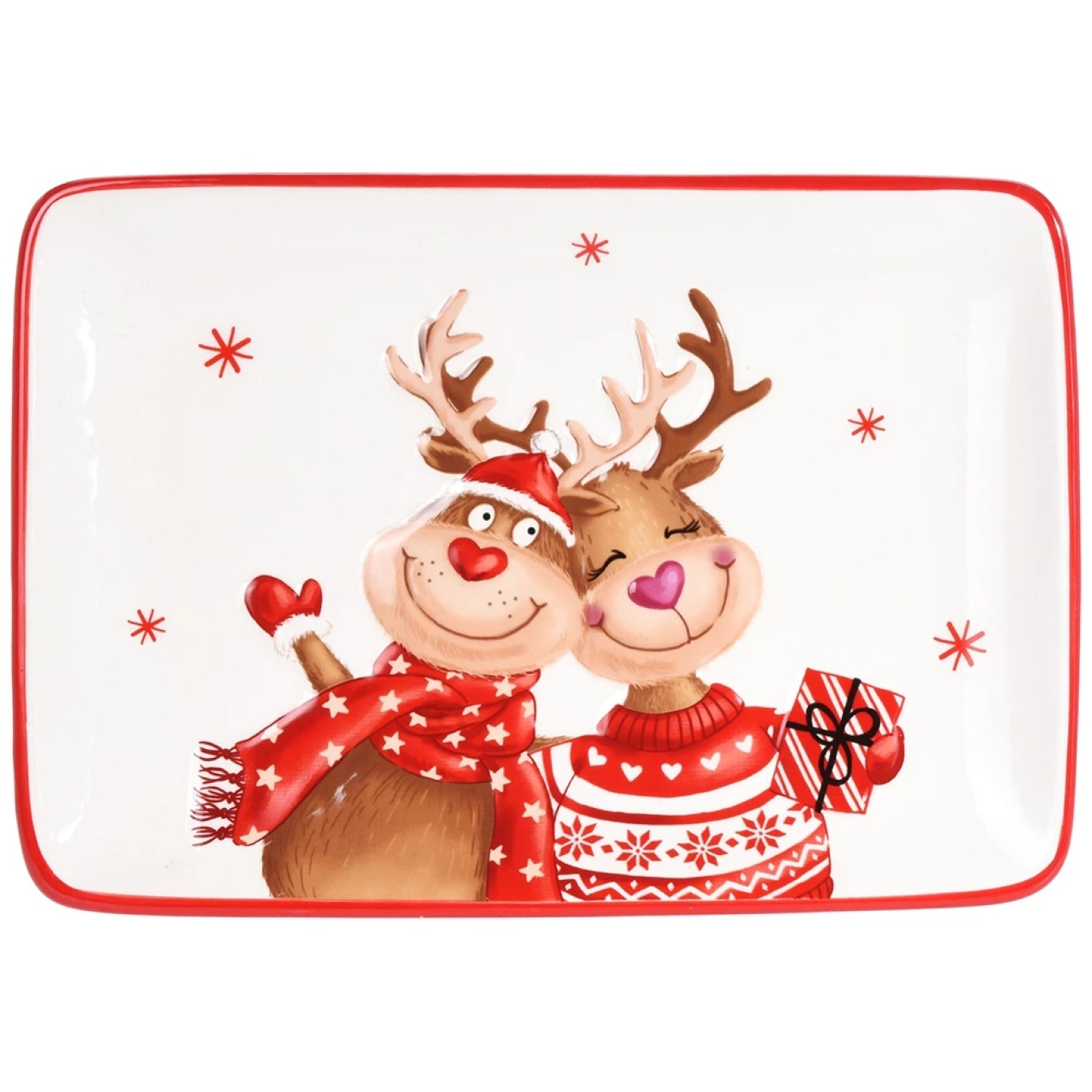 

Блюдо Олени керамическое 25*17,5см