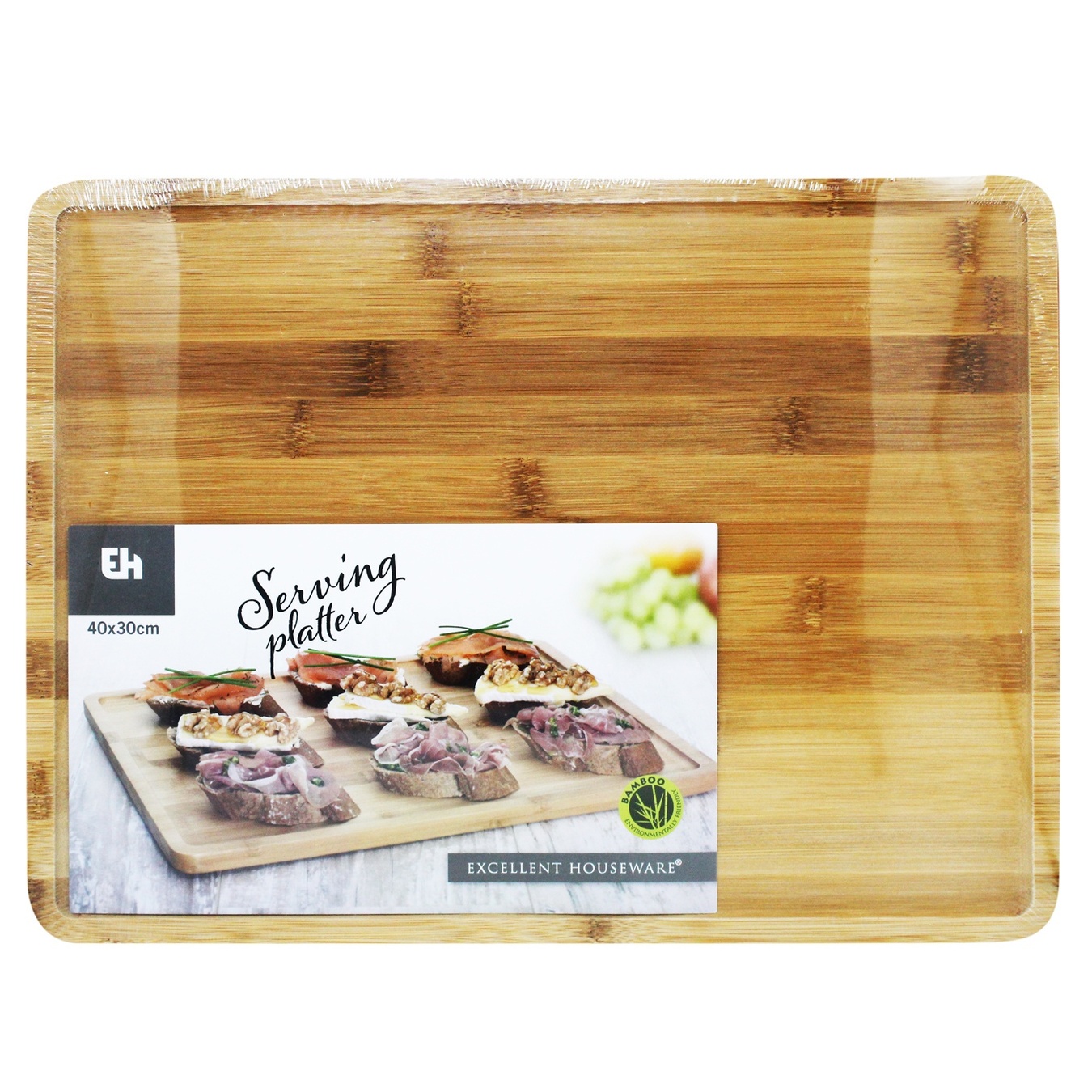 

Поднос Excellent Houseware бамбуковый 30*40см