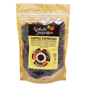 Кофе Кофейные шедевры Coffee Espresso в зернах весовой