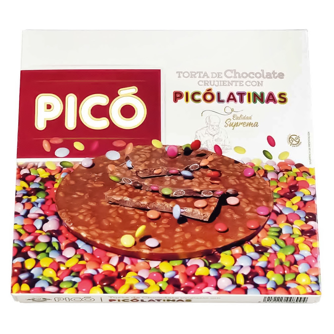 

Торт Pico Picolatinas шоколадный хрустящий с цветным драже 150г