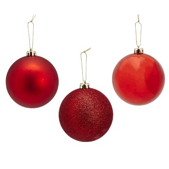 Actuel Red Christmas Ball 10cm in Assortment - buy, prices for - photo 1